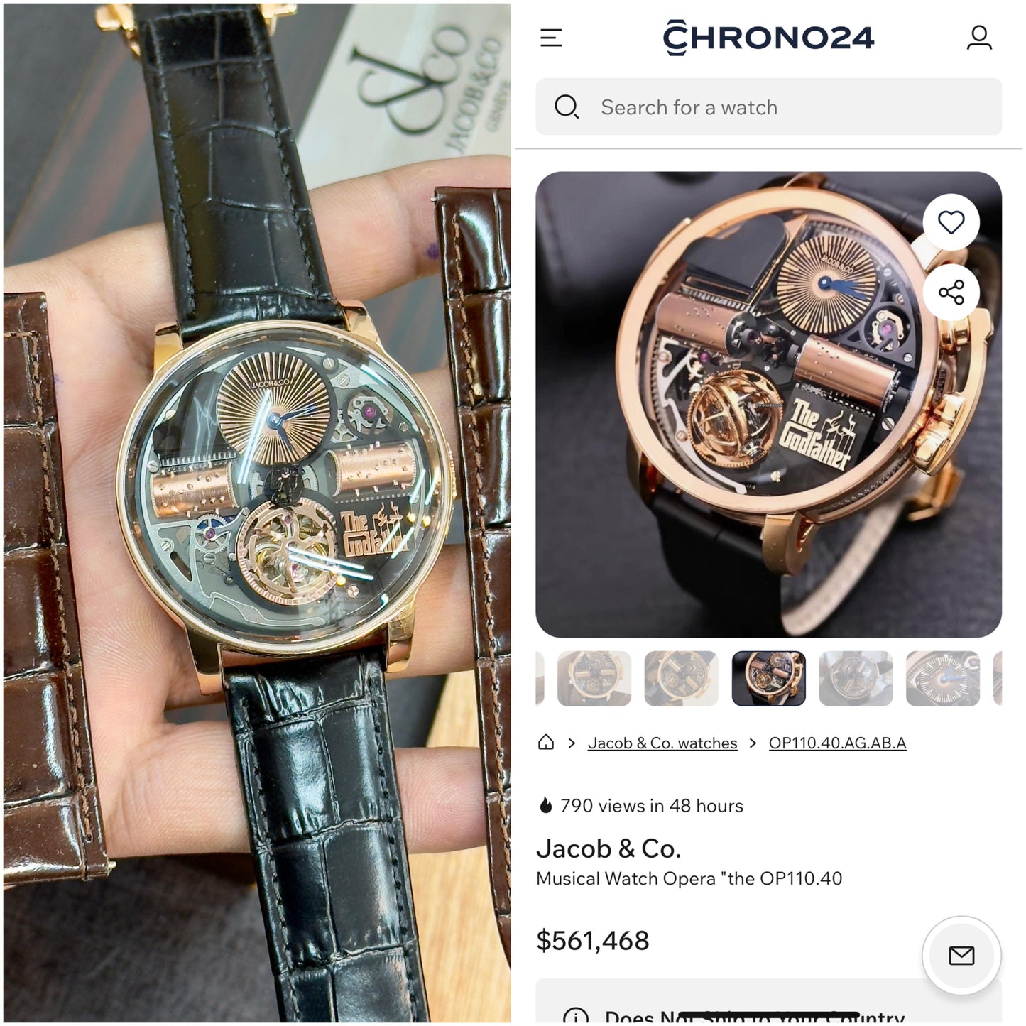 Jacob & Co. Godfather Watch β Musical Luxury Timepiece | βΉ999 Only | Iconic 1st Copy