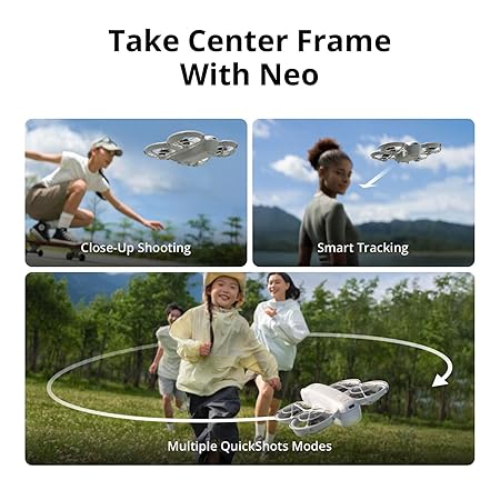DGI Neo, Mini Drone with 4K UHD Camera, Stabilized Video, Built-In Propeller Guard